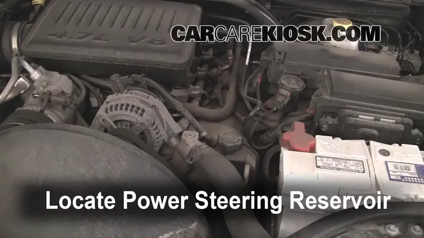 2005 Jeep Grand Cherokee Limited 4.7L V8 Power Steering Fluid Add Fluid